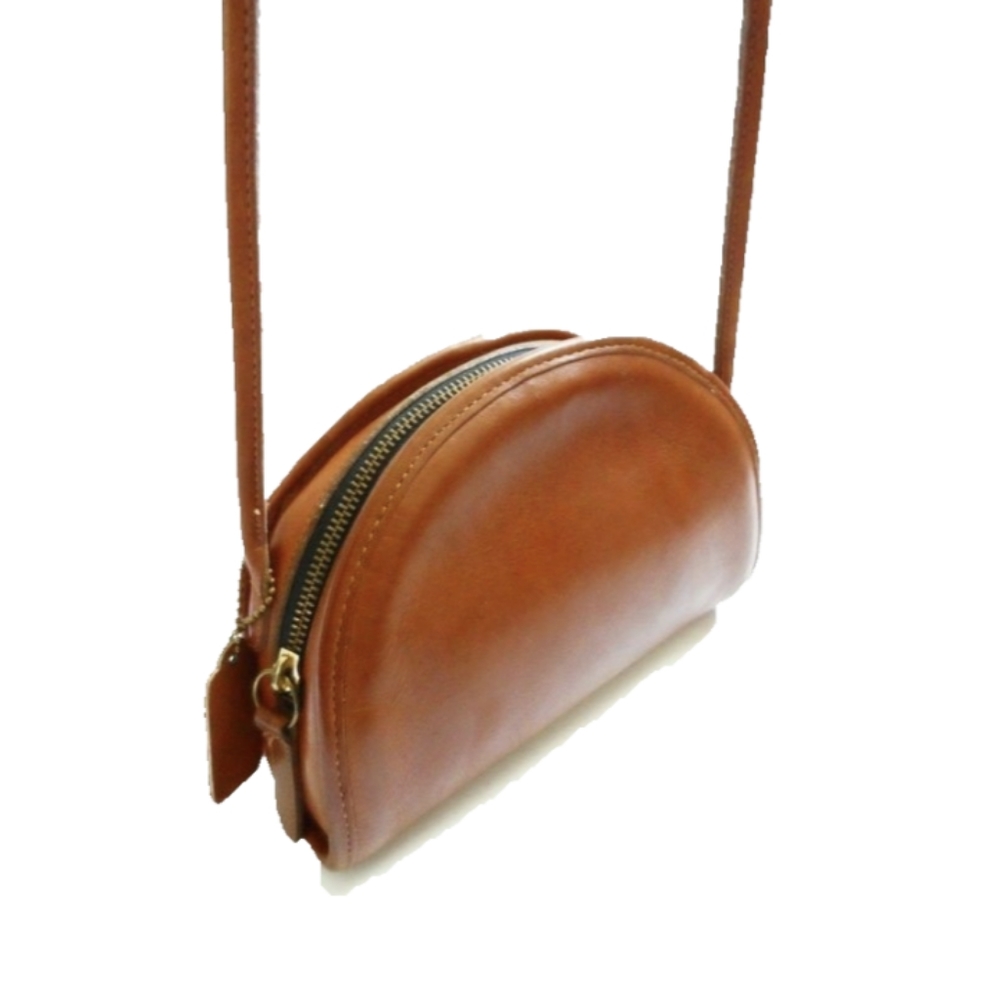 COACH Kimball Half Moon Crossbody Bag British Tan